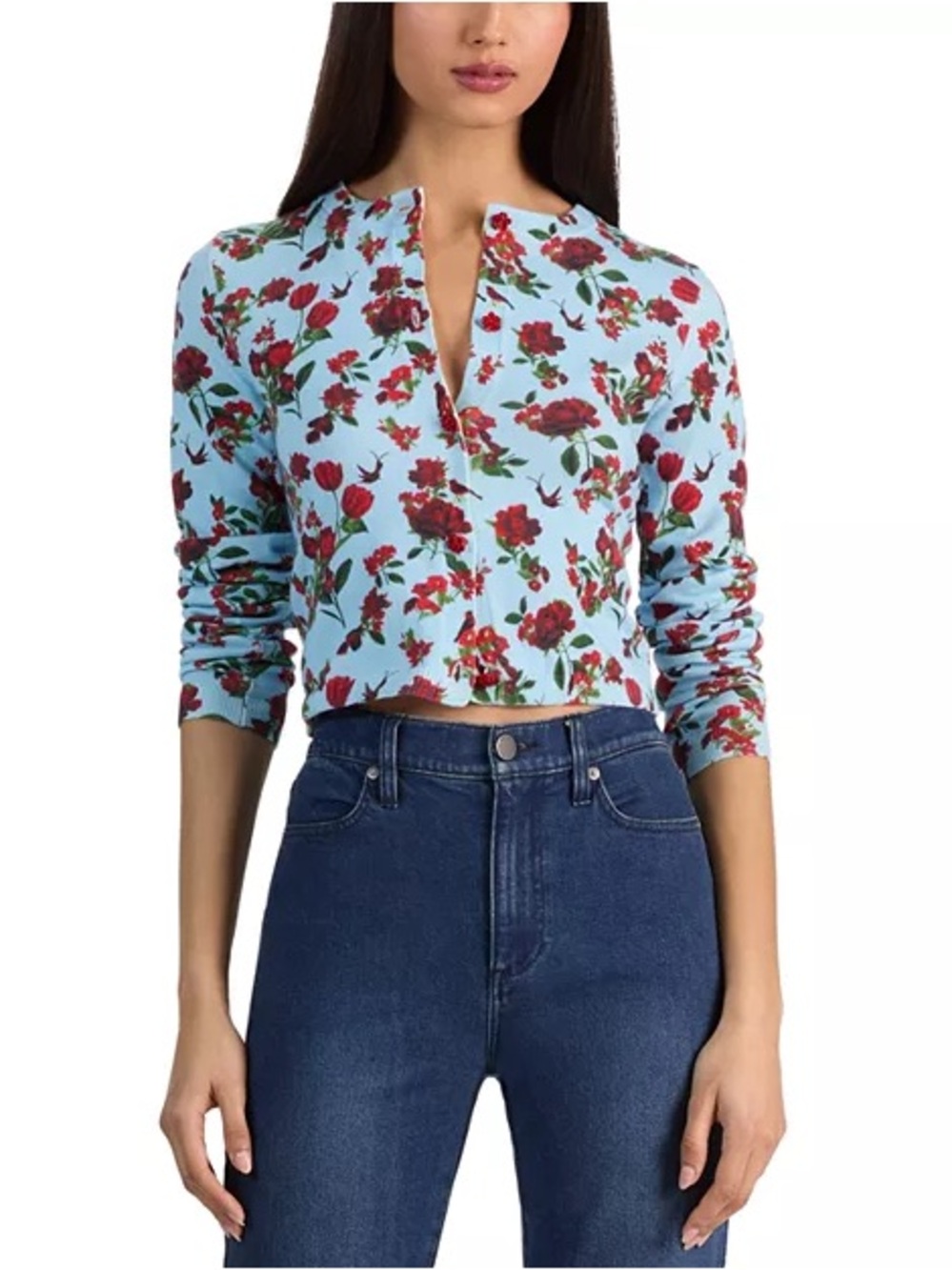 NWT Alice + Olivia Carson Cropped Cardigan
